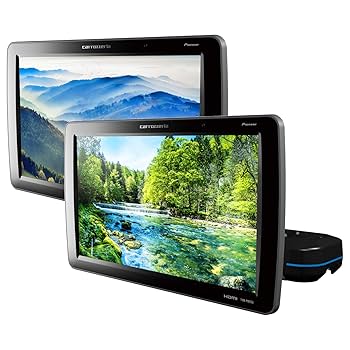 パイオニア TVM-PW920 9インチ カロッツェリア　ヘッドレストモニター パイオニア、「ヘッドレストが外れないシート」にも固定できる9V